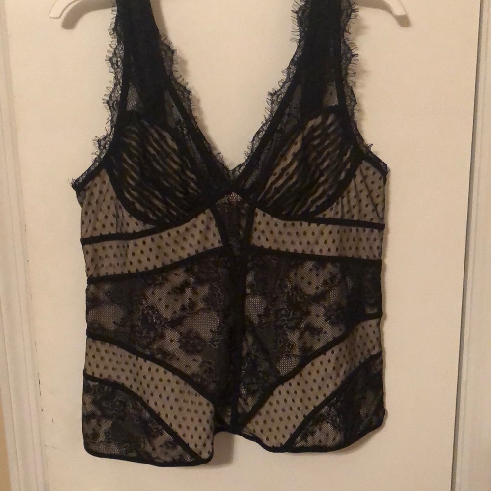 Never Worn Black Lace Corset Top Top Sz 1X